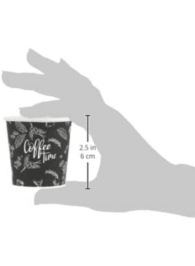 100 Pcs Disposable Coffee Paper Cups for Espresso, Tea, Coffee Suitable for Party and Travel Multicolor and Graphic Cups Suitable for Coffee Shops, Restaurants, Offices and Special Occasions - Image 5